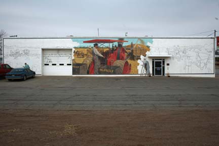 Threshing Time, full mural